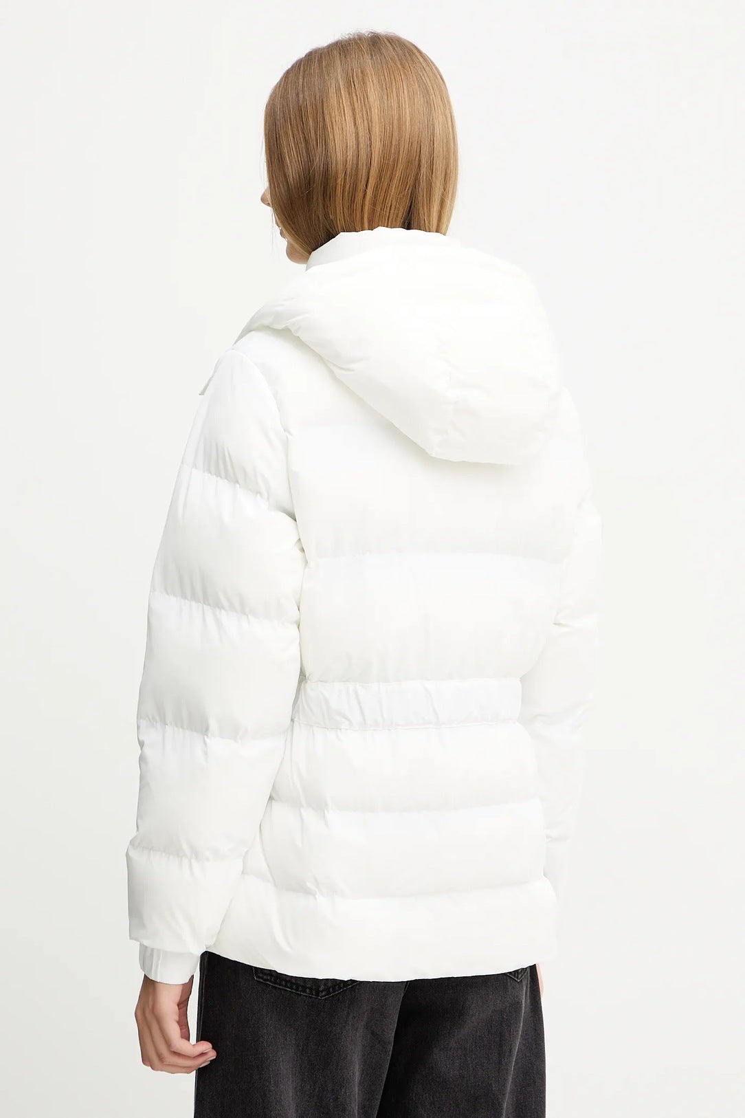 Karl Lagerfeld Women's Belted Puffer Jacket | White