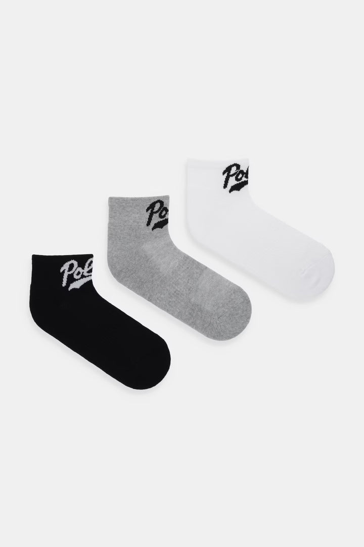 Ralph Lauren Ankle Women's Sock 3-Pack | White/Grey/Black