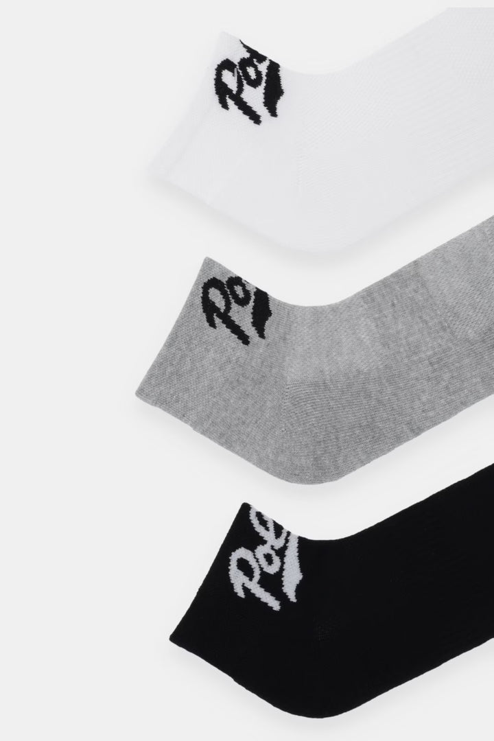 Ralph Lauren Ankle Women's Sock 3-Pack | White/Grey/Black