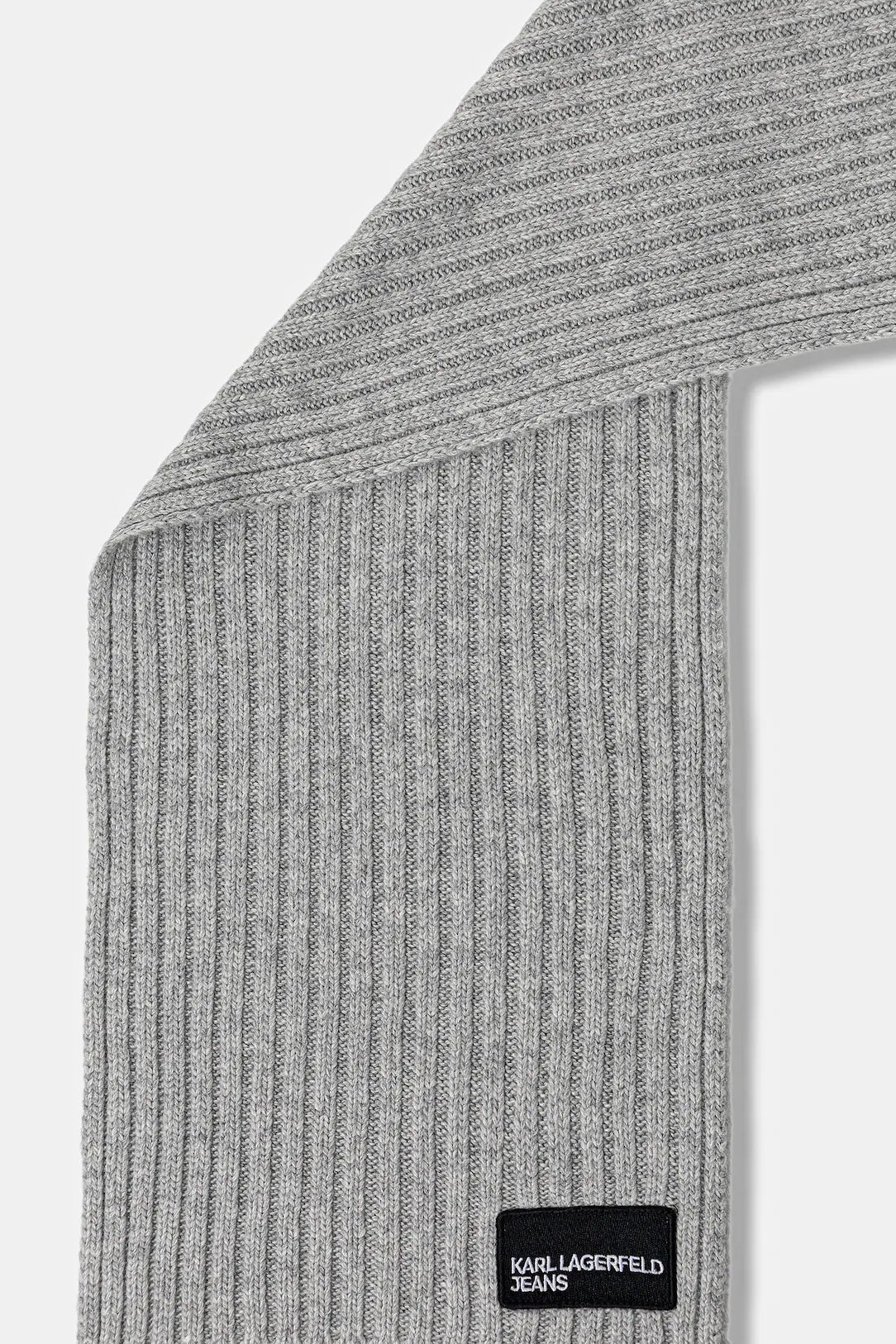 Karl Lagerfeld Patch Logo Scarf | Light Grey