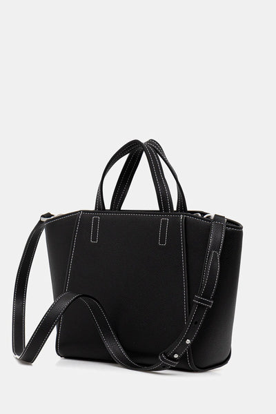 Karl Lagerfeld Metal Logo Mini Tote Bag | Black
