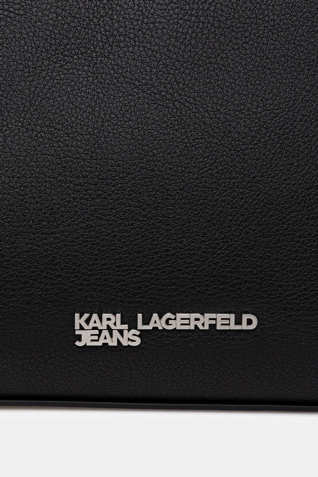 Karl Lagerfeld Metal Logo Mini Tote Bag | Black