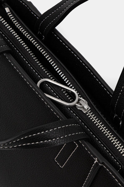 Karl Lagerfeld Metal Logo Mini Tote Bag | Black