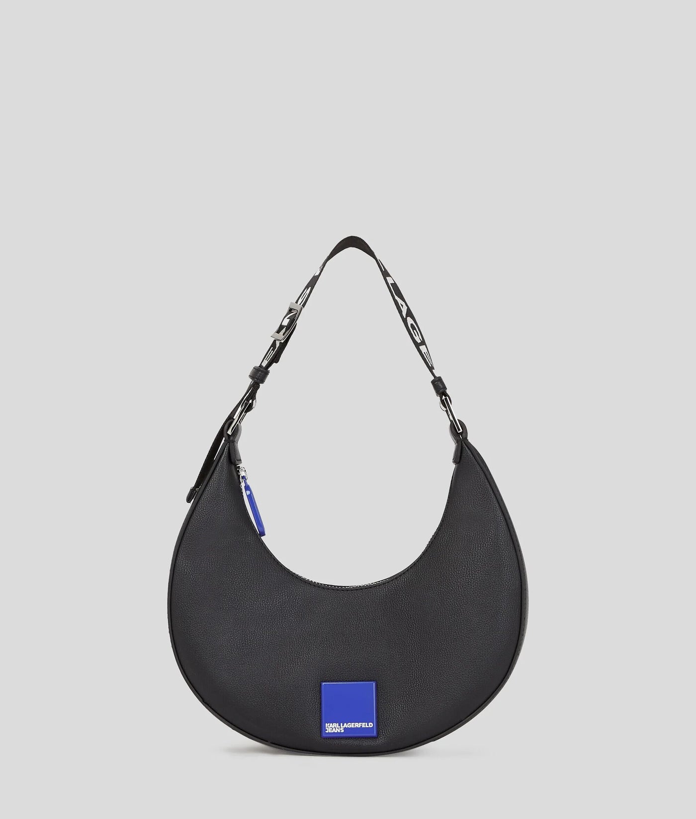 Karl Lagerfeld Box Logo Halfmoon Bag | Black