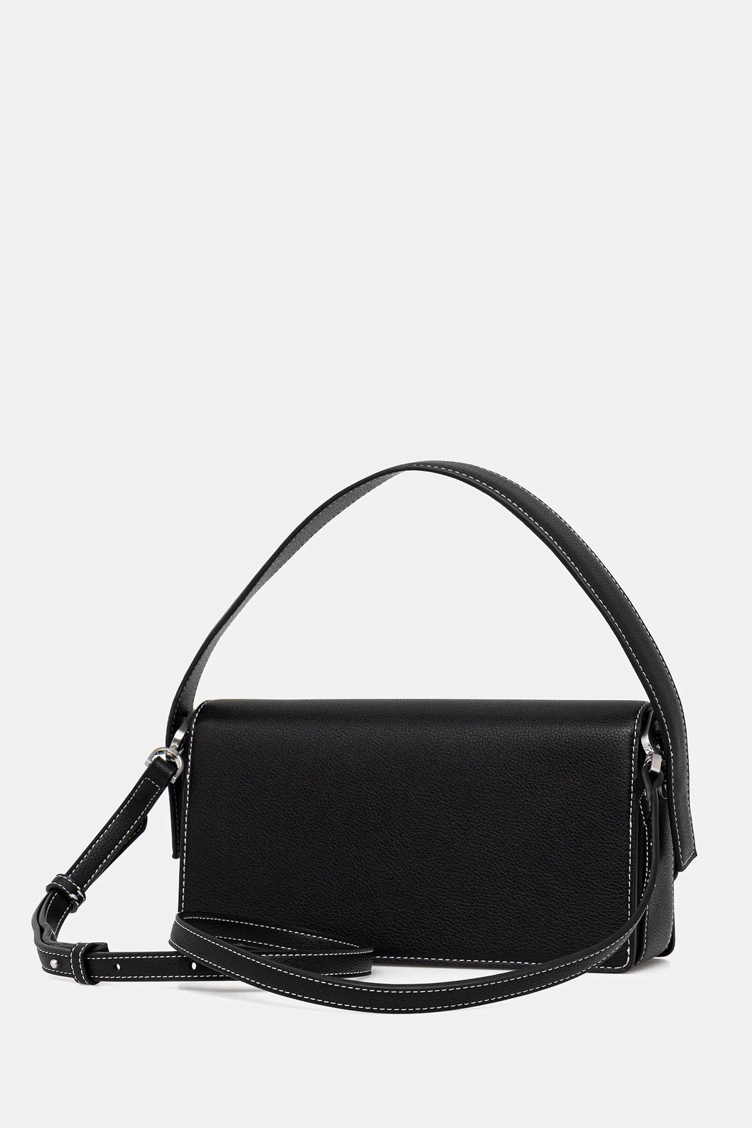 Karl Lagerfeld Metal Logo Top Handle Bag | Black