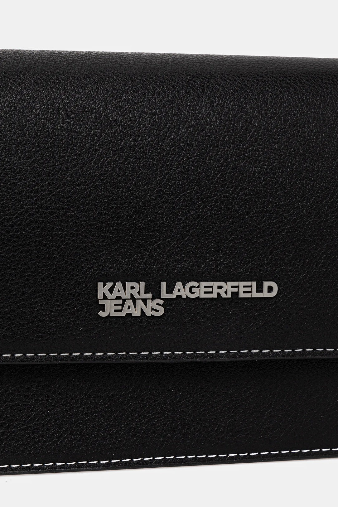 Karl Lagerfeld Metal Logo Top Handle Bag | Black
