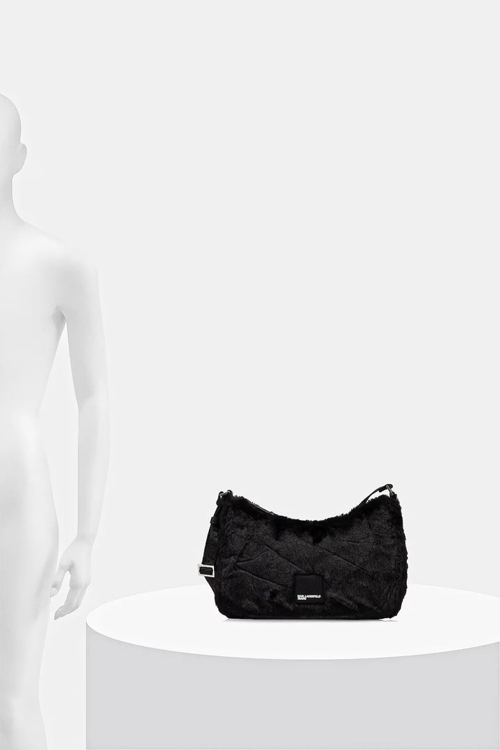 Karl Lagerfeld Faux Fur Shoulder Bag | Black