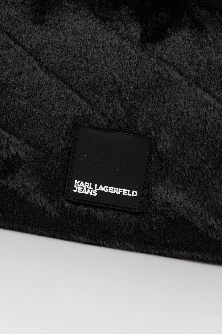 Karl Lagerfeld Faux Fur Shoulder Bag | Black