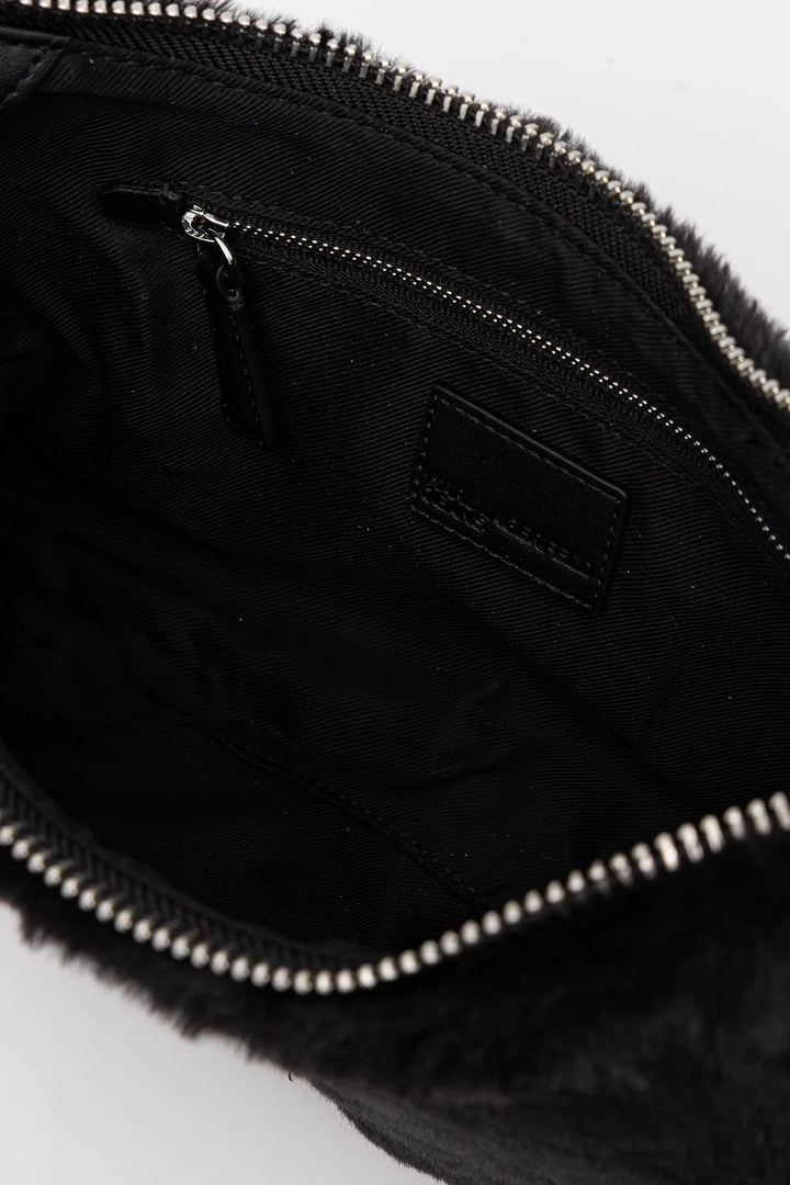 Karl Lagerfeld Faux Fur Shoulder Bag | Black