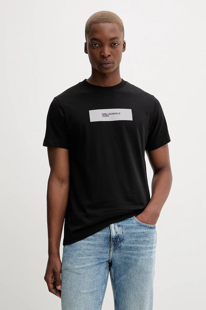 Karl Lagerfeld Men's Slim Reflective T-shirt | Black