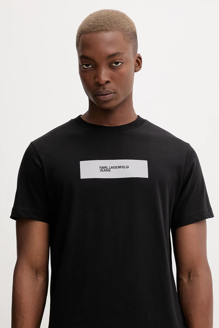 Karl Lagerfeld Men's Slim Reflective T-shirt | Black