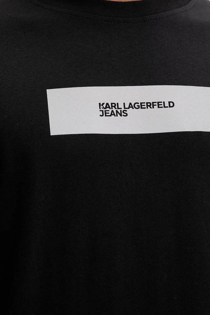 Karl Lagerfeld Men's Slim Reflective T-shirt | Black
