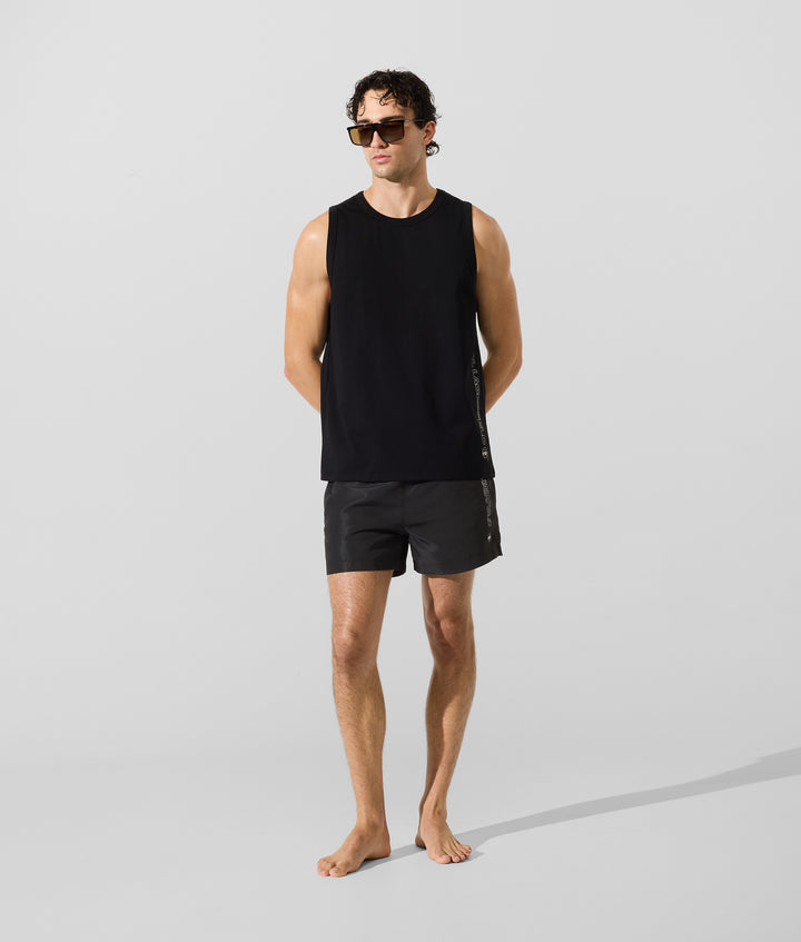 Karl Lagerfeld Ikon Metallic Boardshorts | Black