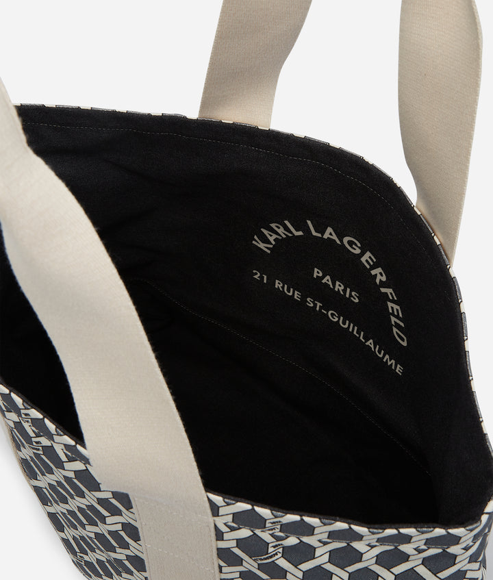 Karl Lagerfeld Rope Reversible Shopper Bag | White/Black