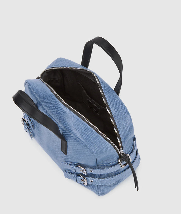 Karl Lagerfeld Denim Buckle Bowling Bag | Blue Denim