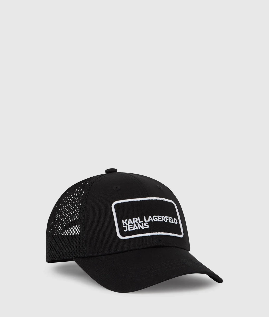Karl Lagerfeld Logo Patch Trucker Hat | Black