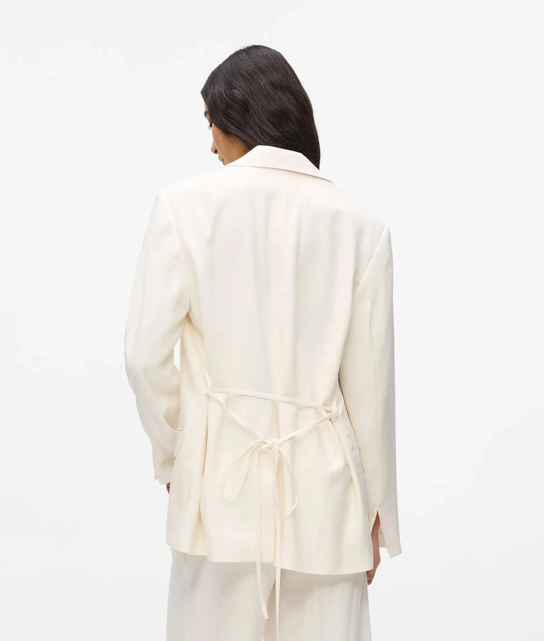 Karl Lagerfeld Tie Waist Women's Blazer | Off White