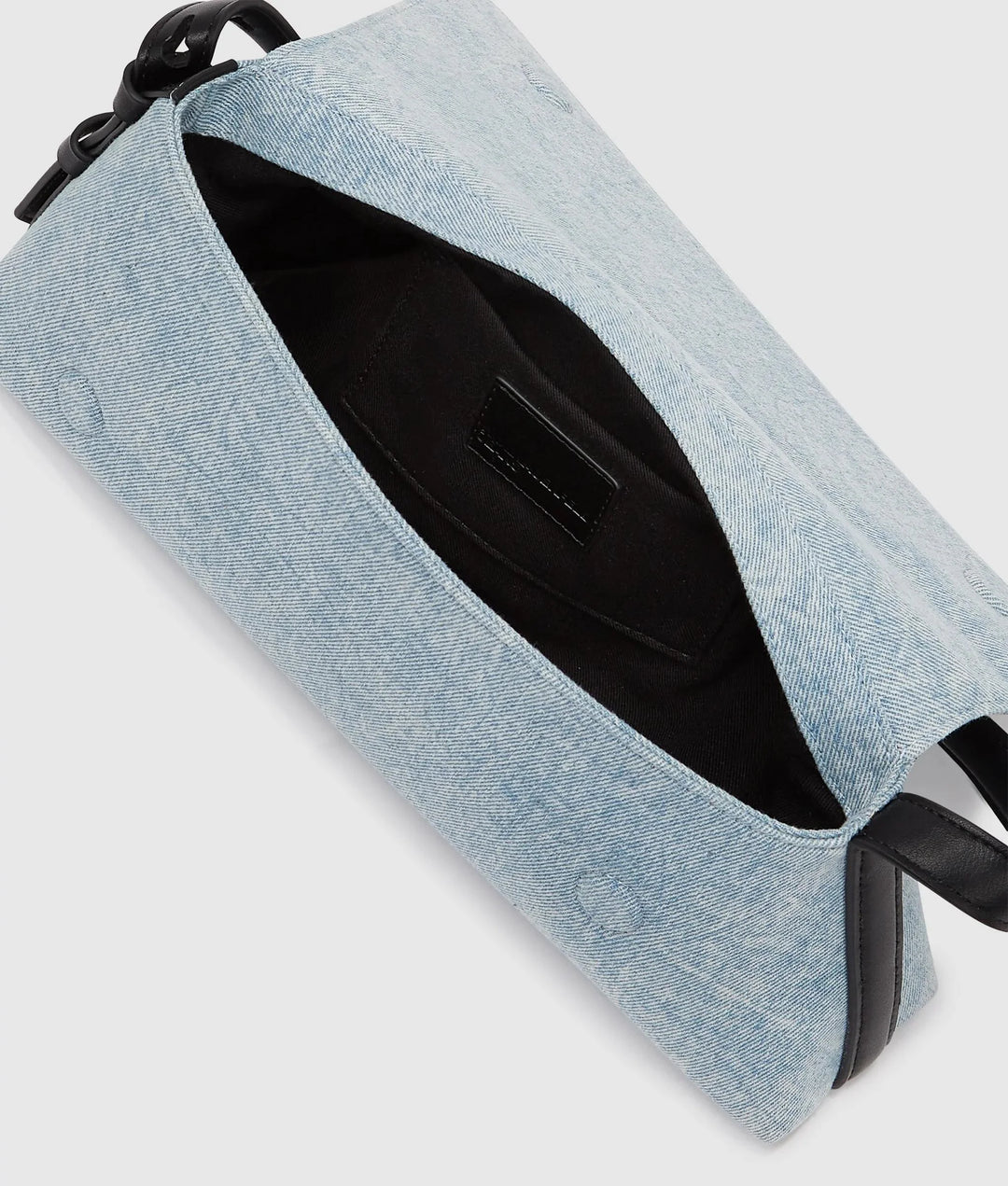 Karl Lagerfeld Geo Denim Flap Bag | Acid Light Blue
