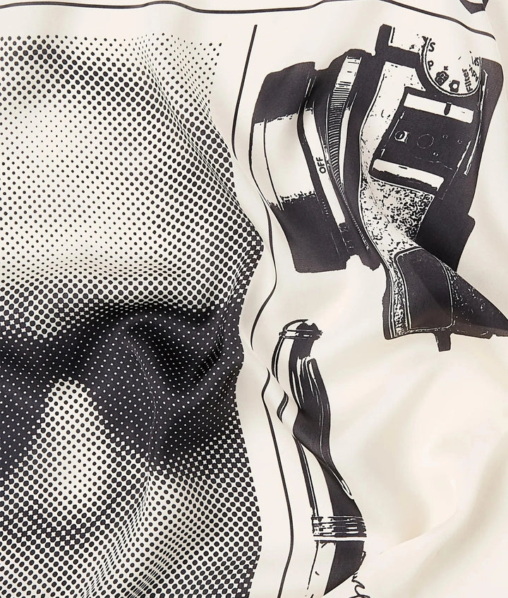 Karl Lagerfeld Print Bandana Scarf | Whitecap Grey