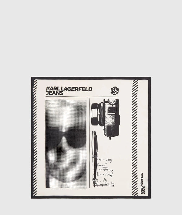 Karl Lagerfeld Print Bandana Scarf | Whitecap Grey
