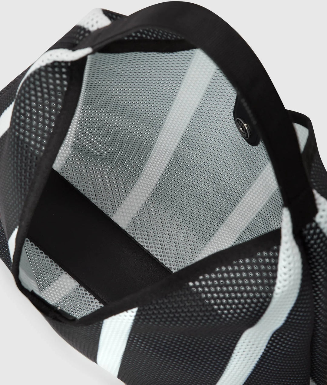 Karl Lagerfeld Striped Mesh Tote Bag | Black/White
