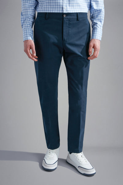 Paul & Shark Winter Stretch Cotton Chino Trousers | Navy