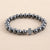 Never Needy Cross Natural Stone Bracelet | Silver