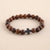 Never Needy Cross Natural Stone Bracelet | Wood Grain