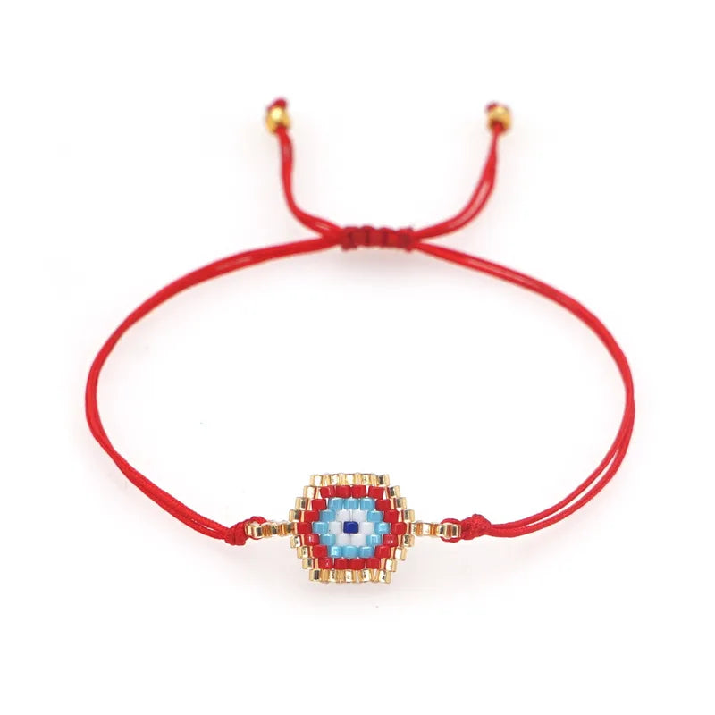Never Needy Casual String Stretch Adjustable Bracelet | Red
