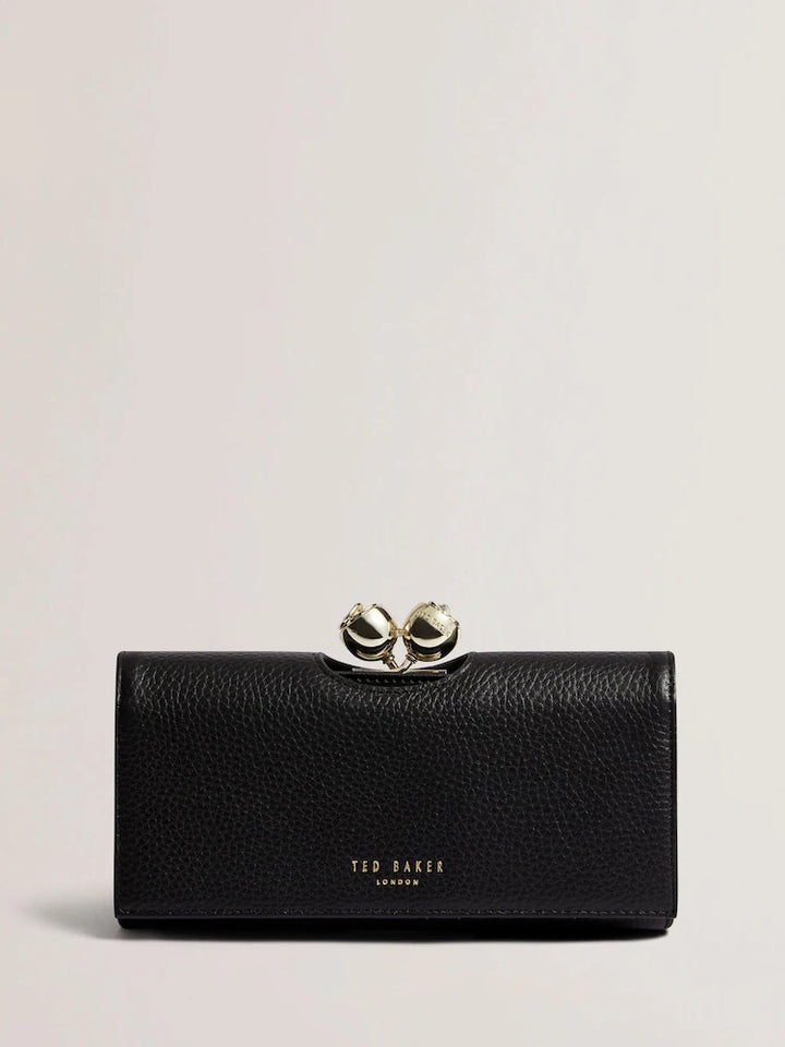 Ted Baker Roosali Detail Leather Large Bobble Purse | Black