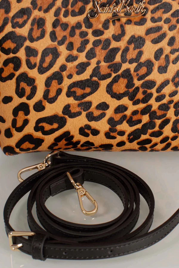 MC2 Saint Barth Leo Brushed Leather Bag | Leopard