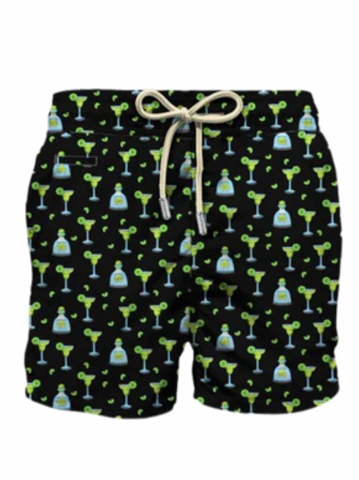 MC2 Saint Barth Lightweight Fabric Swim Shorts Lighting | Black