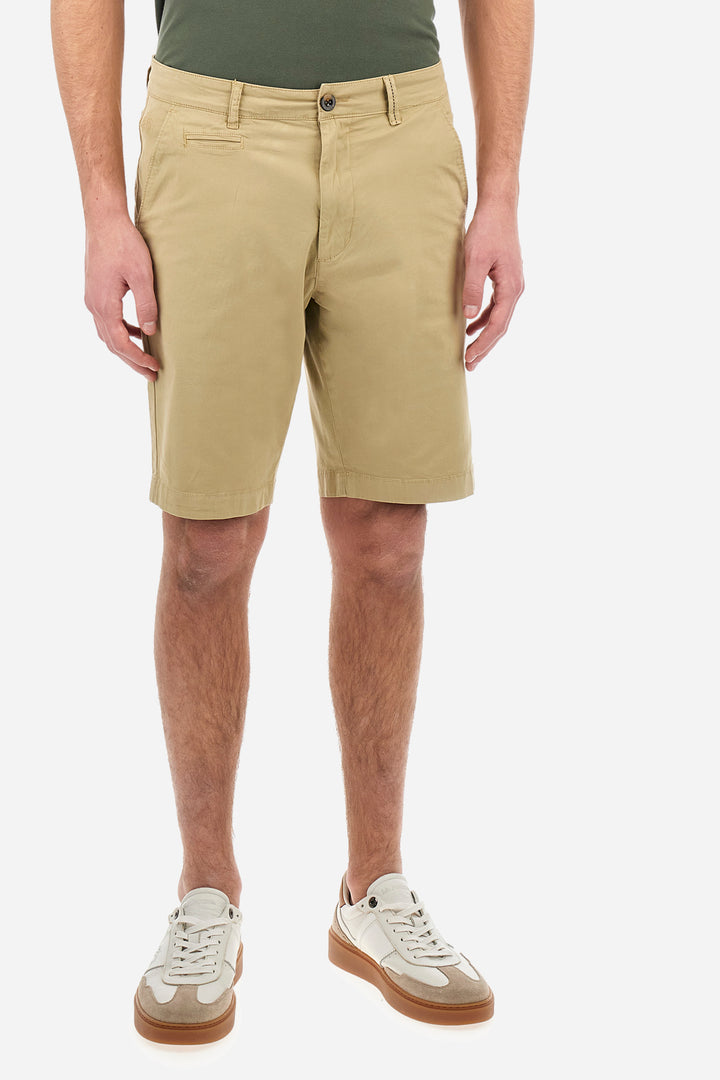 La Martina Regular Fit Cotton Twill Bermuda Shorts – Vardan | Beige