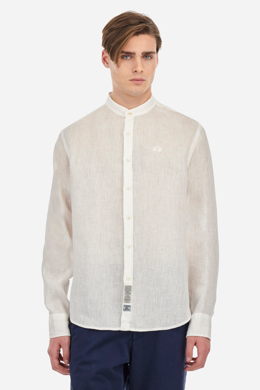 La Martina Regular Fit Linen Canvas Shirt – Yasr | White