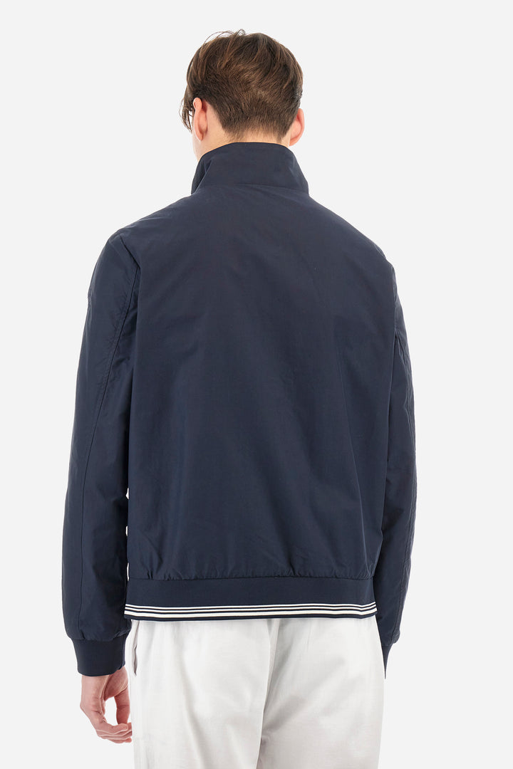 La Martina Regular-fit jacket in mixed cotton - Abraham | Navy