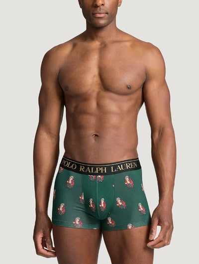 Ralph Lauren Stretch Cotton Boxer Shorts 2-Pack Gift Box | Grey/Green