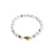 Never Needy Volcano Stone Elephant Bracelet | White