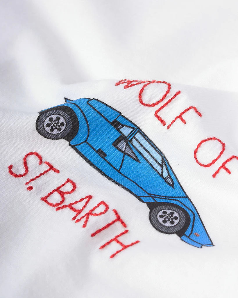 MC2 Saint Barth Classic Fit T-shirt Wolf of S.Barth | White