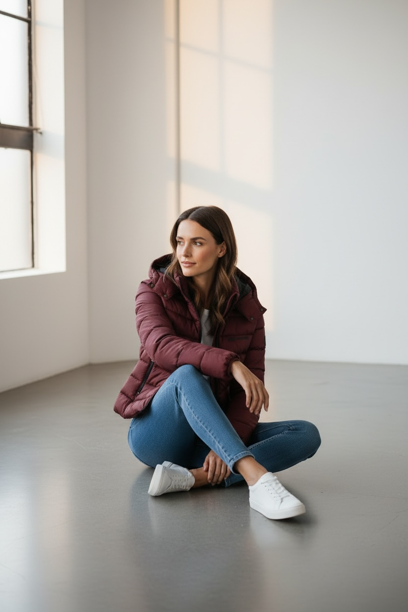 Karl Lagerfeld Women's Light Padded Jacket | Zinfandel