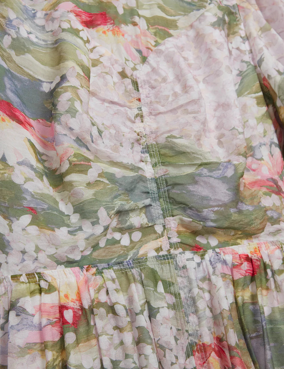 Ted Baker Jonora Puff Floral Midi Dress | Multi Pink