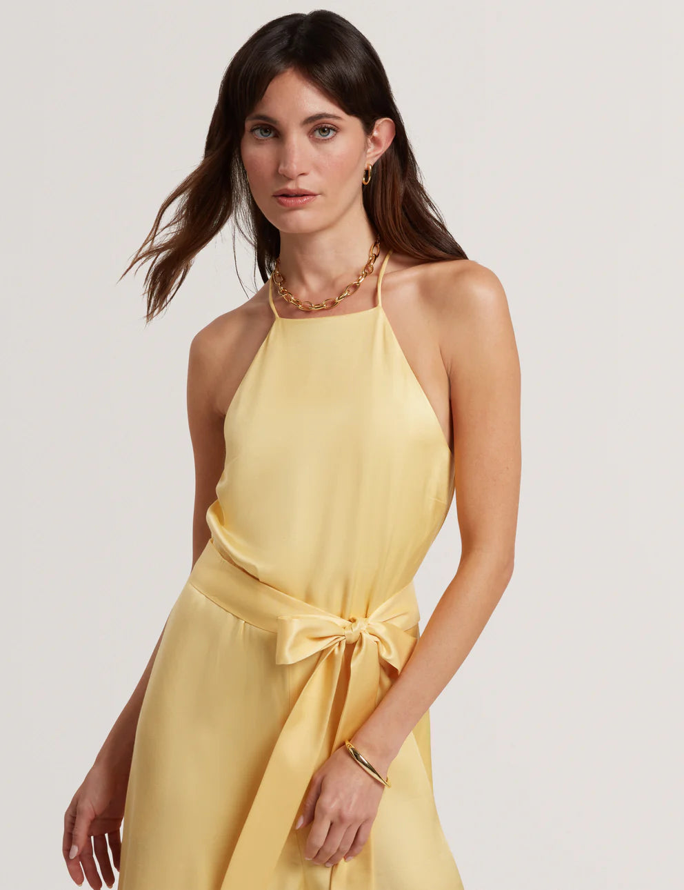 Ted Baker Innzia Belted Halter Neck Jumpsuit | Yellow