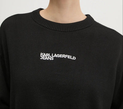 Karl Lagerfeld Logo Knit Sweater | Black