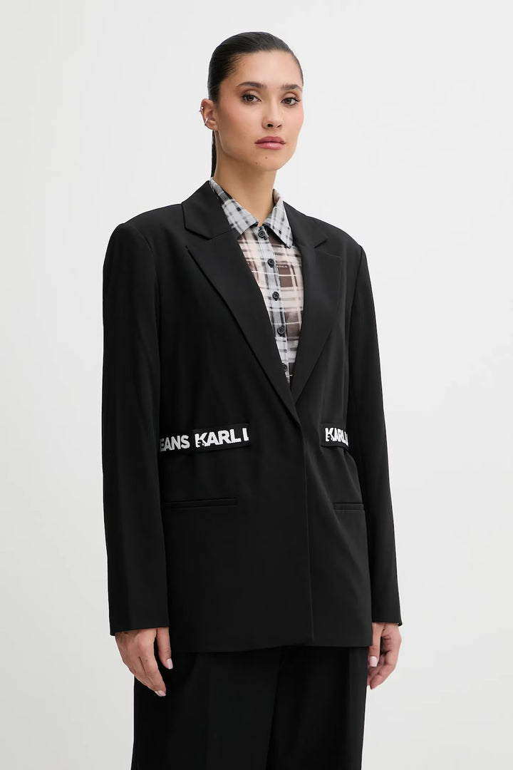 Karl Lagerfeld Logo Women's Blazer | Black