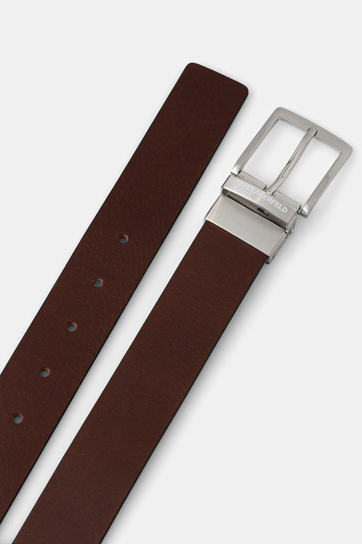 Karl Lagerfeld Reversible Leather Men's Belt | Brown