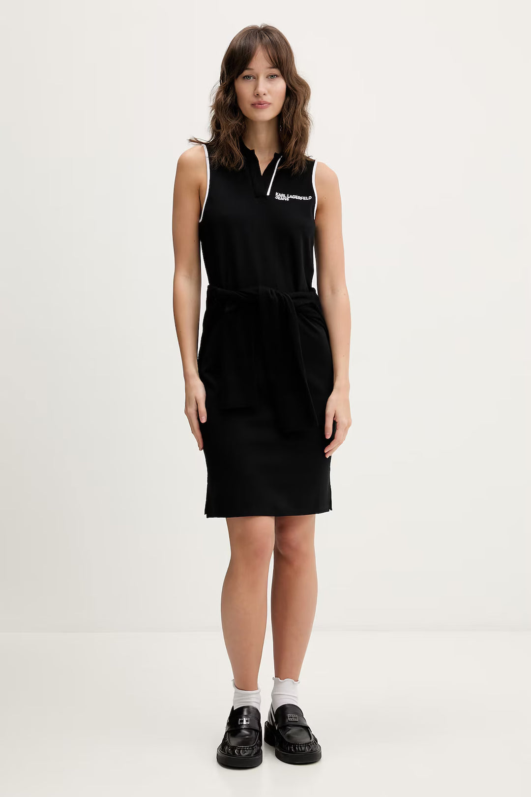Karl Lagerfeld Polo Sleeveless Dress | Black