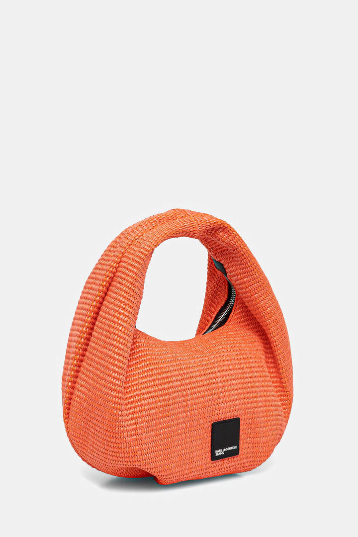 Karl Lagerfeld Box Logo Raffia Hobo Bag | Grenadine