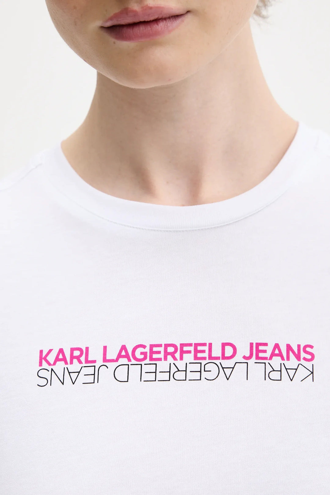 Karl Lagerfeld Slim Fit Reflection Women's T-shirt | White