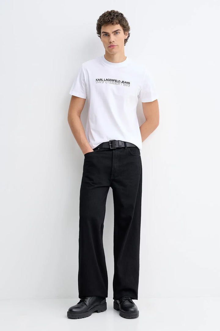 Karl Lagerfeld Slim Fit Reflection Men's T-shirt | White