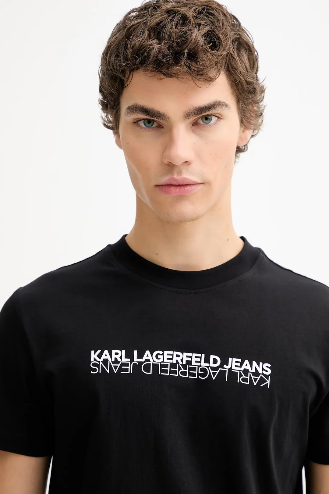 Karl Lagerfeld Slim Fit Reflection Men's T-shirt | Black