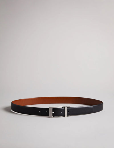 Ted Baker Karmer Reversible Polished Leather Belt | Black/Tan